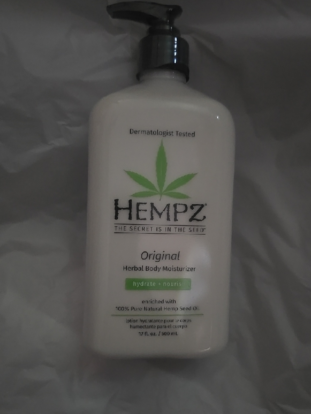 Hempz Original Herbal Body Moisturizer - White with Green Logo